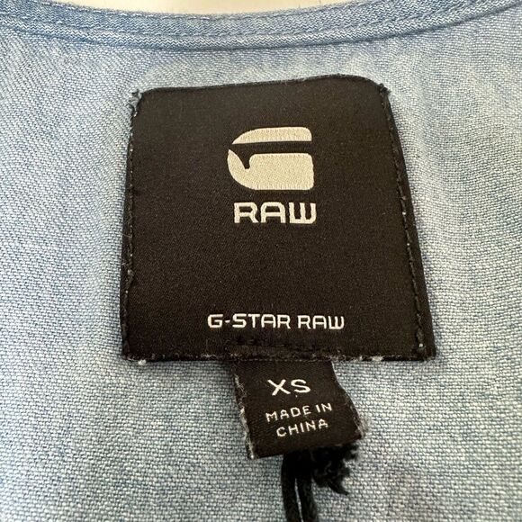 G STAR RAW Utility loose dungaree jumpsuit size M sleeveless light blue - Picture 9 of 16